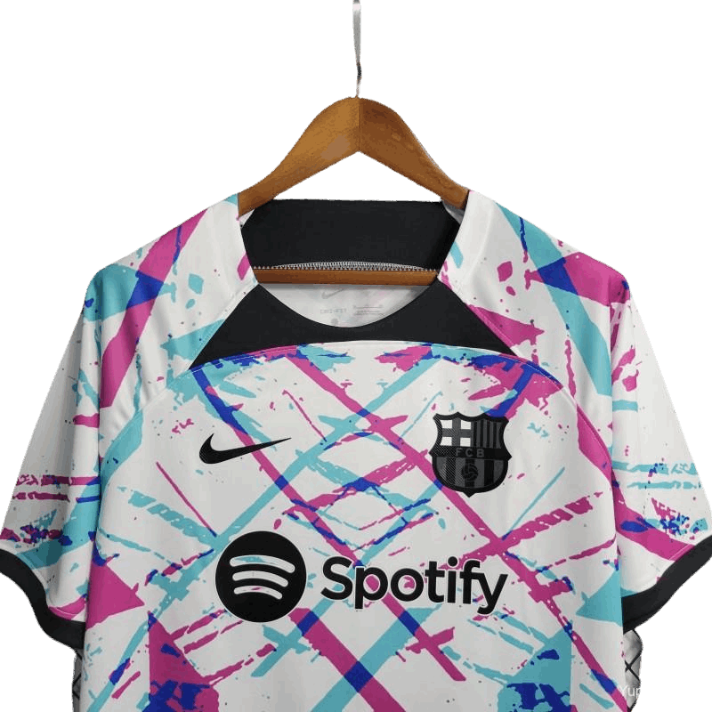 Tenue d'entraînement blanche du FC Barcelone 23-24