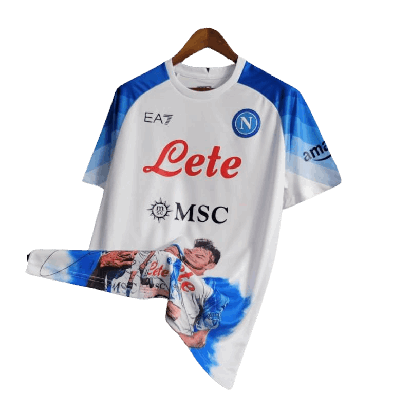 Maillot blanc Napoli Face Game Lozano 23-24