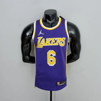 Los Angeles Lakers 6 Jordan NBA Basket Jersey