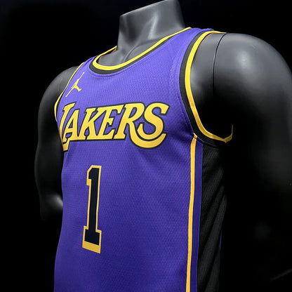 Los Angeles Lakers 1 RUSSELL NBA Basket Jersey