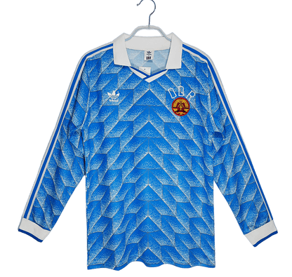 GDR German Democratic Republic Retro 1988 Long Sleeve Away - JERSEYS4ALL