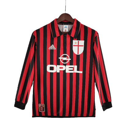 AC Milan Retro 1999/2000 Long Sleeve Home - JERSEY4ALL