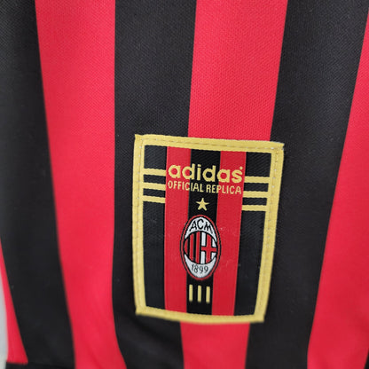 AC Milan Retro 1999/2000 Long Sleeve Home - JERSEY4ALL