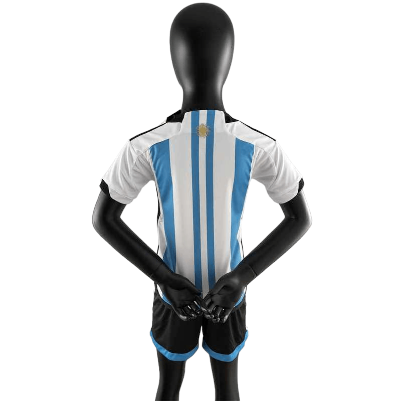 Argentina 2022 Kids 3 Star Home - JERSEY4ALL