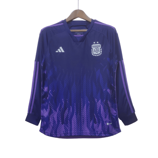 Argentina Retro 2022 Long Sleeve Away - JERSEY4ALL