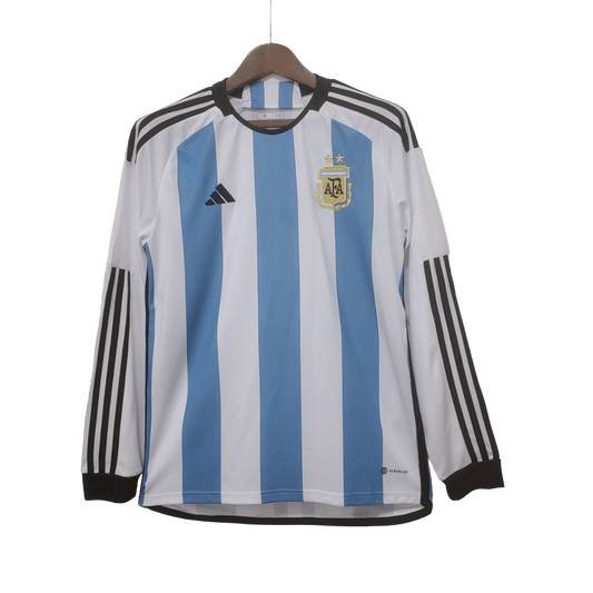 Argentina Retro 2022 Long Sleeve Home - JERSEY4ALL