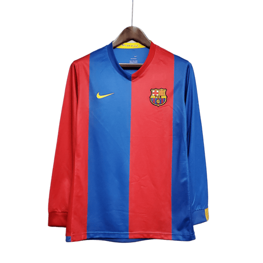 Barcelona Retro 06/07 Long Sleeve Home - JERSEY4ALL