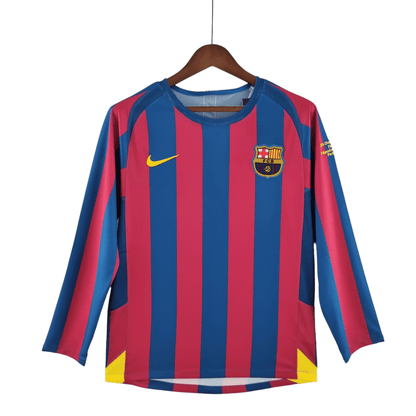 Barcelona Retro Long Sleeve 05/06 Home - JERSEY4ALL