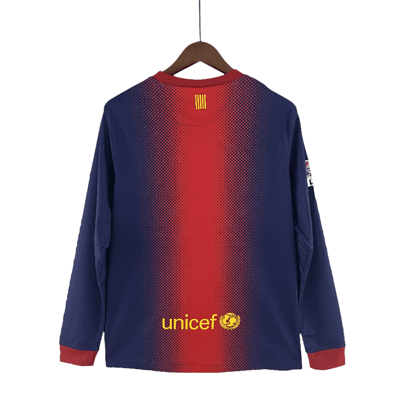 Barcelona Retro Long Sleeve 12/13 Home - JERSEY4ALL