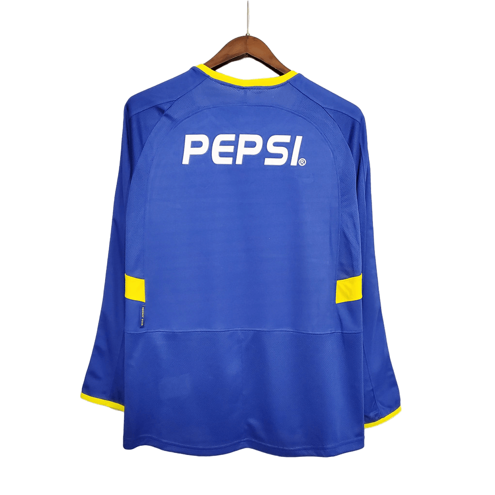 Boca Juniors Retro 03/04 Long Sleeve Home - JERSEY4ALL