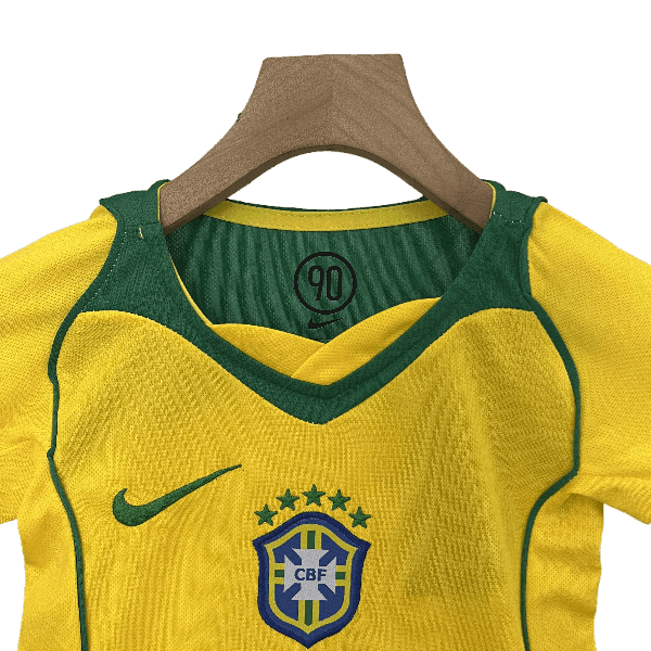 Brazil Retro 2004 Kids Home - JERSEY4ALL