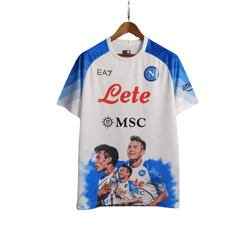 Maillot blanc Napoli Face Game Lozano 23-24