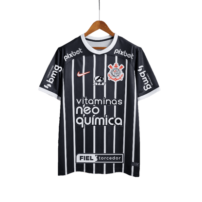 Corinthians + All Sponsors Black Jersey - JERSEYS4ALL