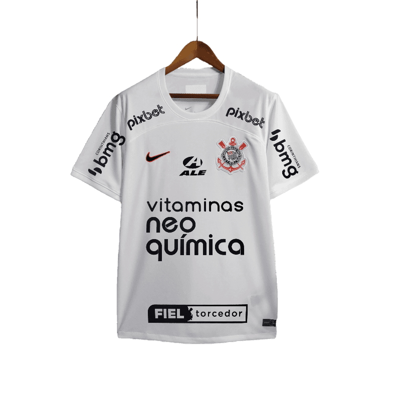 Corinthians + All Sponsors White Jersey - JERSEYS4ALL