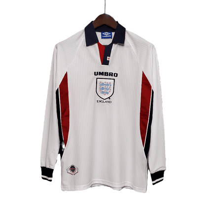 England Retro Long Sleeve 1998 Home - JERSEYS4ALL