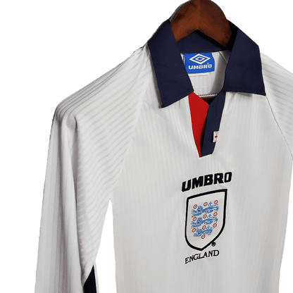 England Retro Long Sleeve 1998 Home - JERSEYS4ALL