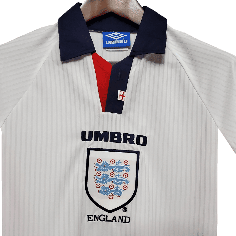 England Retro Long Sleeve 1998 Home - JERSEYS4ALL