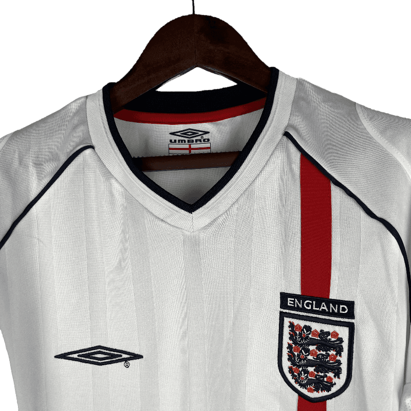 England Retro Long Sleeve 2002 Home - JERSEYS4ALL