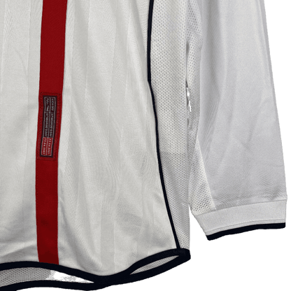 England Retro Long Sleeve 2002 Home - JERSEYS4ALL