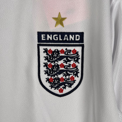 England Retro Long Sleeve 2006 Home - JERSEYS4ALL