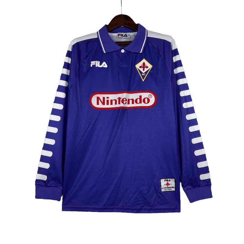 Fiorentina Retro long Sleeve 1998 Home - JERSEYS4ALL