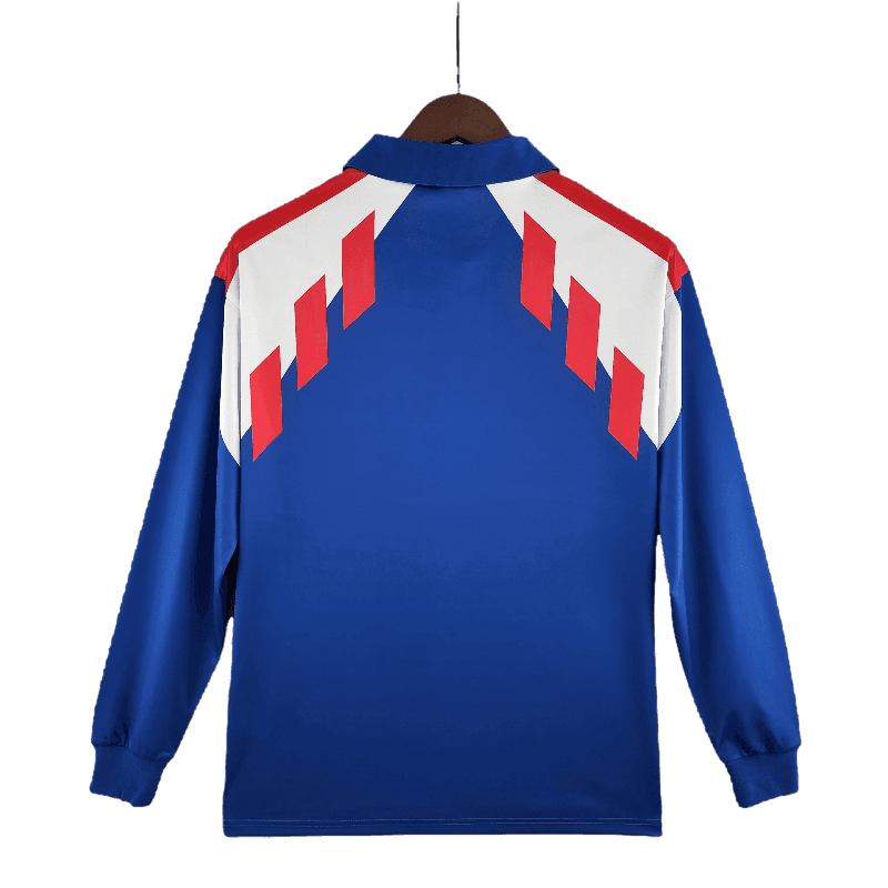 France Retro Long Sleeve 1988/90 Home - JERSEYS4ALL