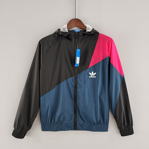 Black blue pink windbreaker