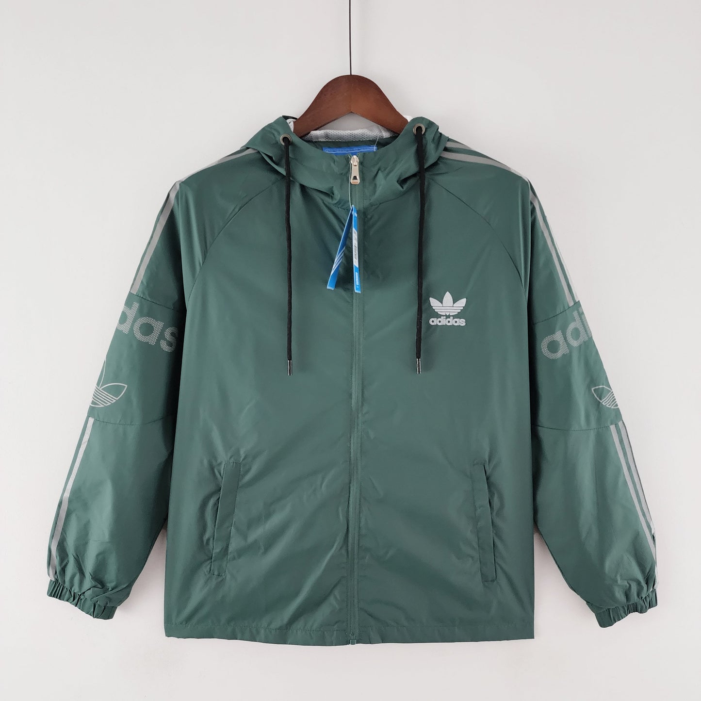 Green windbreaker