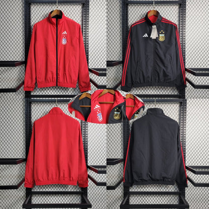 Argentina Reversible Windbreaker Jacket RedBlack Edition 2023