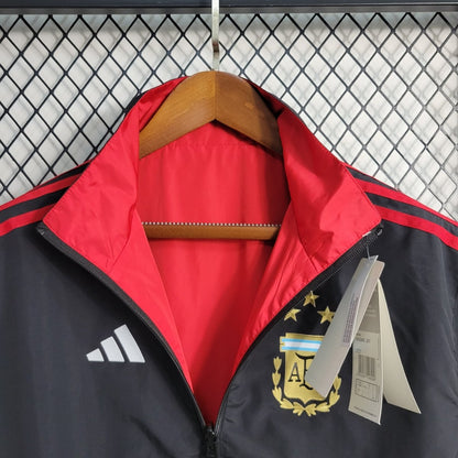 Argentina Reversible Windbreaker Jacket RedBlack Edition 2023