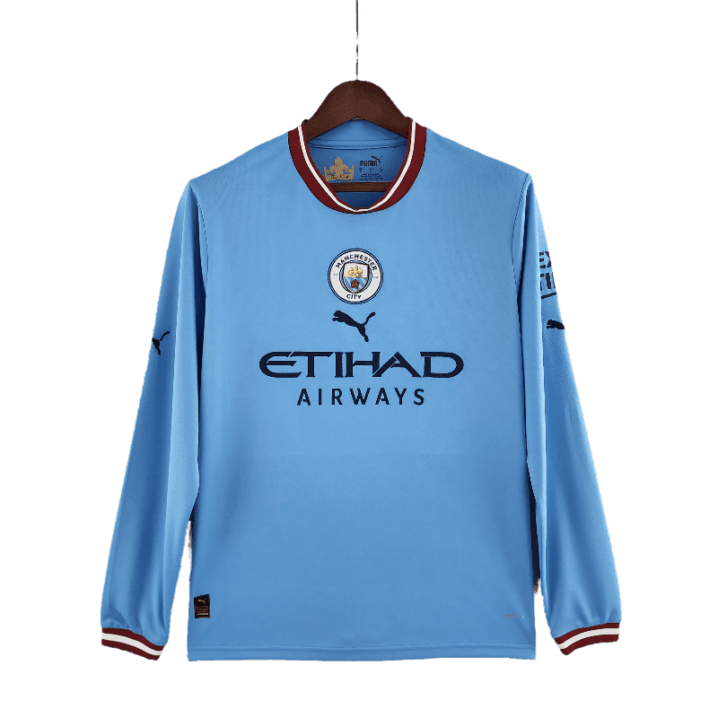 Manchester City 2022/23 Long Sleeve Home - JERSEYS4ALL