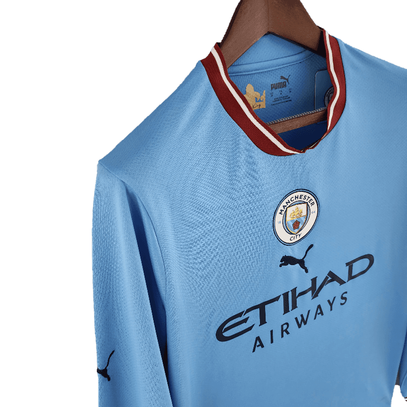 Manchester City 2022/23 Long Sleeve Home - JERSEYS4ALL