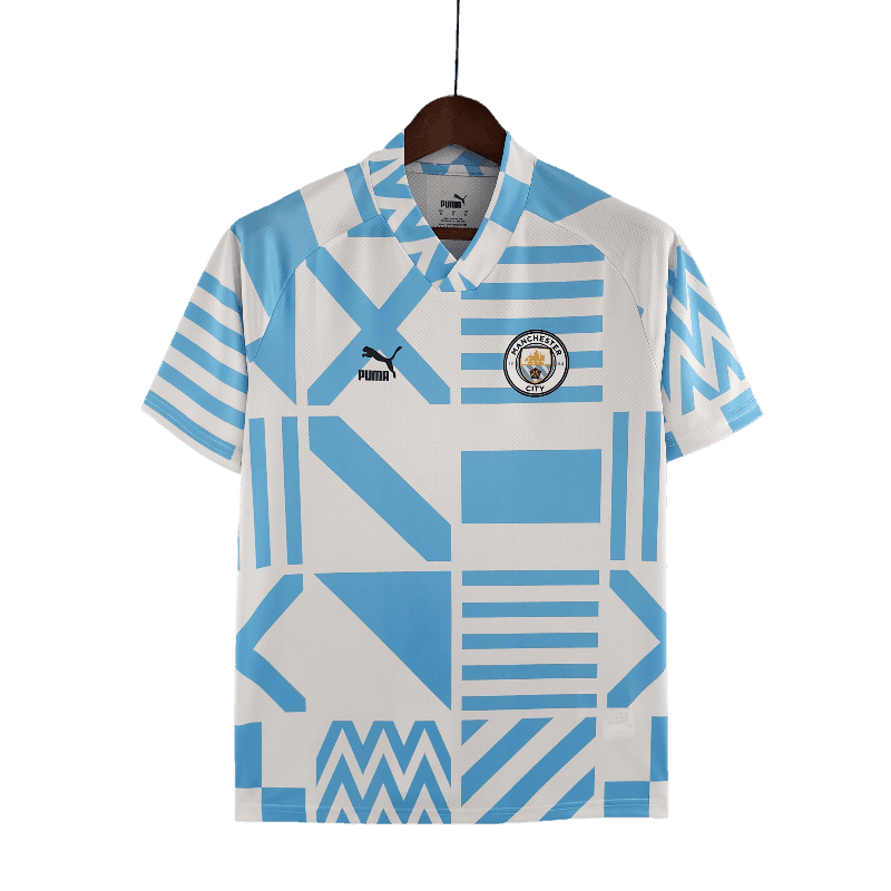 Manchester City 22/23 Pre-Match Blue And White - JERSEYS4ALL