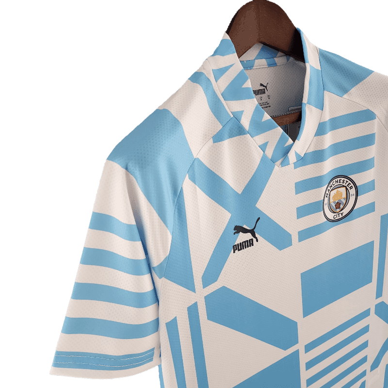 Manchester City 22/23 Pre-Match Blue And White - JERSEYS4ALL