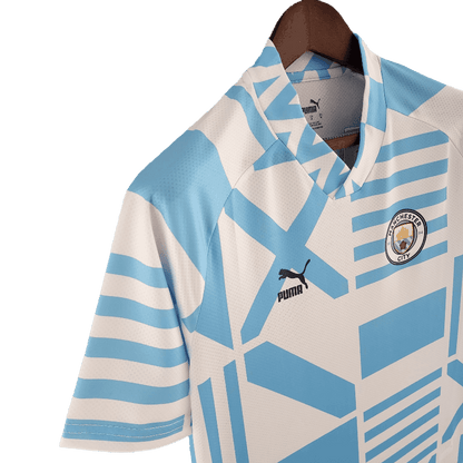 Manchester City 22/23 Pre-Match Blue And White - JERSEYS4ALL