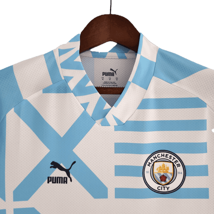 Manchester City 22/23 Pre-Match Blue And White - JERSEYS4ALL