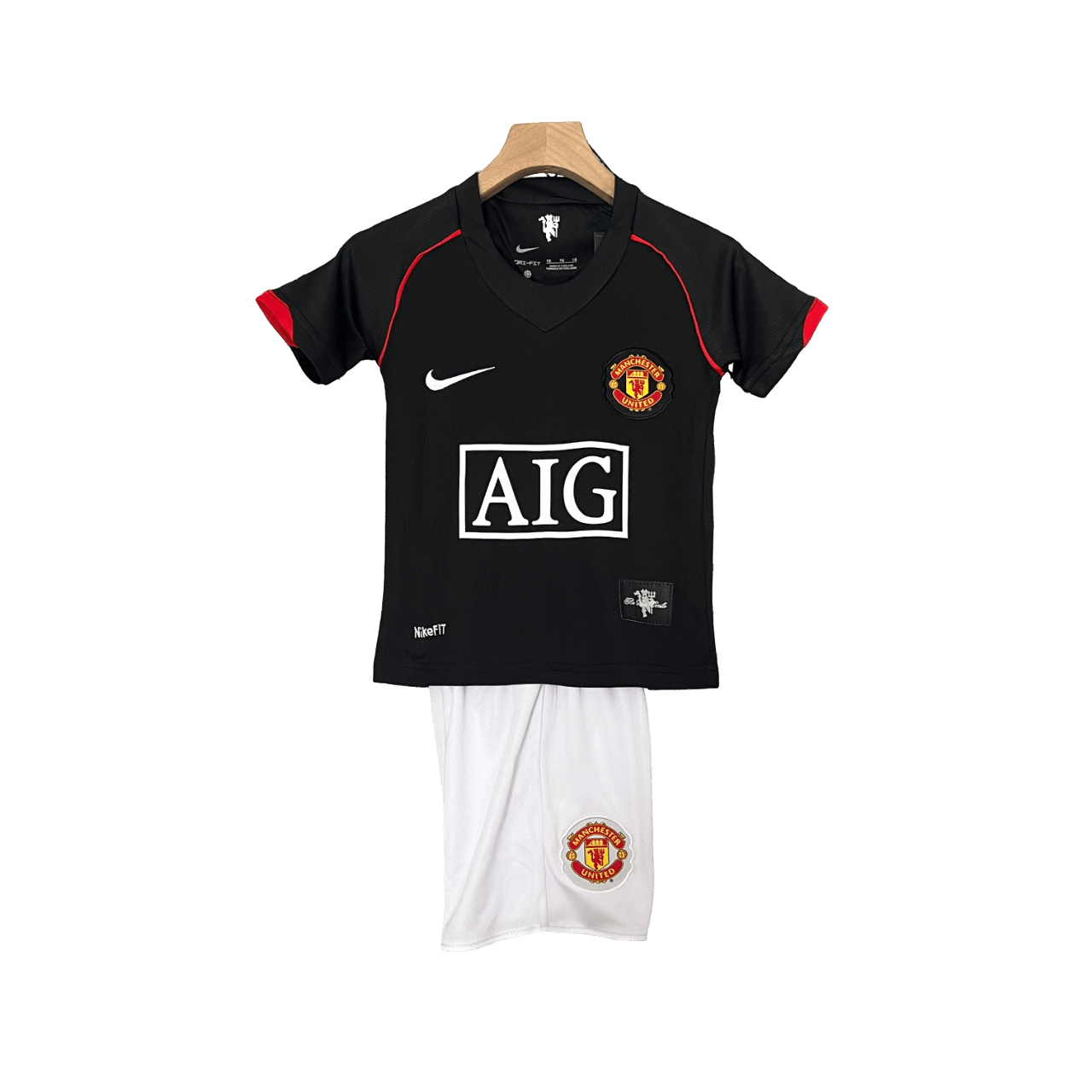 Manchester United 07/08 Kids Black - JERSEYS4ALL