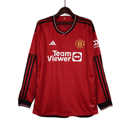 Manchester United 23/24 Long Sleeve Home - JERSEYS4ALL