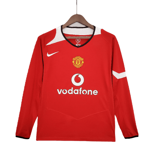 Manchester United Retro Long Sleeve 2004/06 Home - JERSEYS4ALL