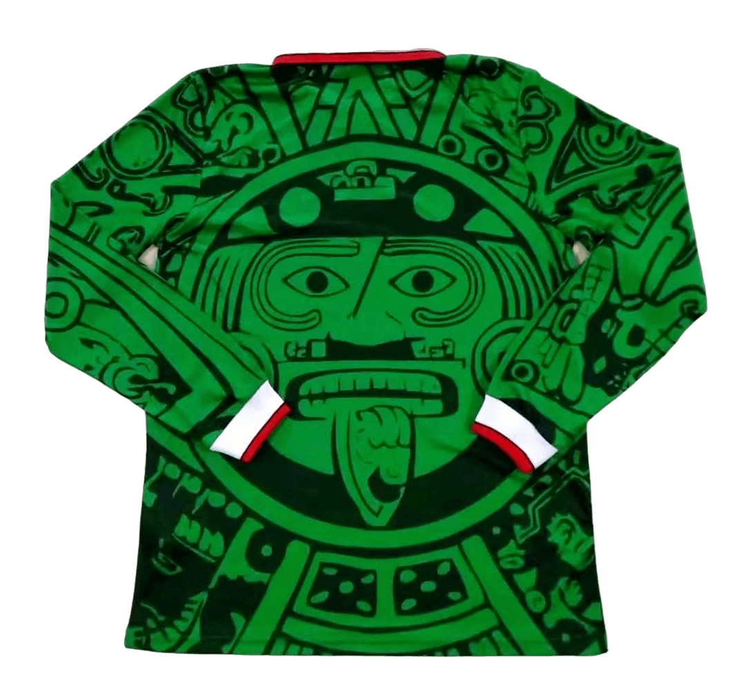 Mexico Retro Long Sleeve 1998 Home - JERSEYS4ALL