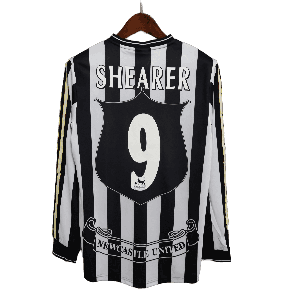 Newcastle Retro 97/99 Home Long Sleeve With Patch And Fonts - JERSEYS4ALL