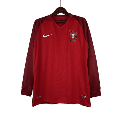 Portugal Retro 2016 Long Sleeve Home - JERSEYS4ALL