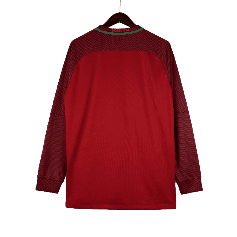 Portugal Retro 2016 Long Sleeve Home - JERSEYS4ALL