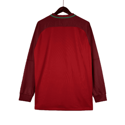 Portugal Retro 2016 Long Sleeve Home - JERSEYS4ALL