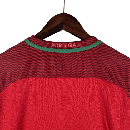 Portugal Retro 2016 Long Sleeve Home - JERSEYS4ALL