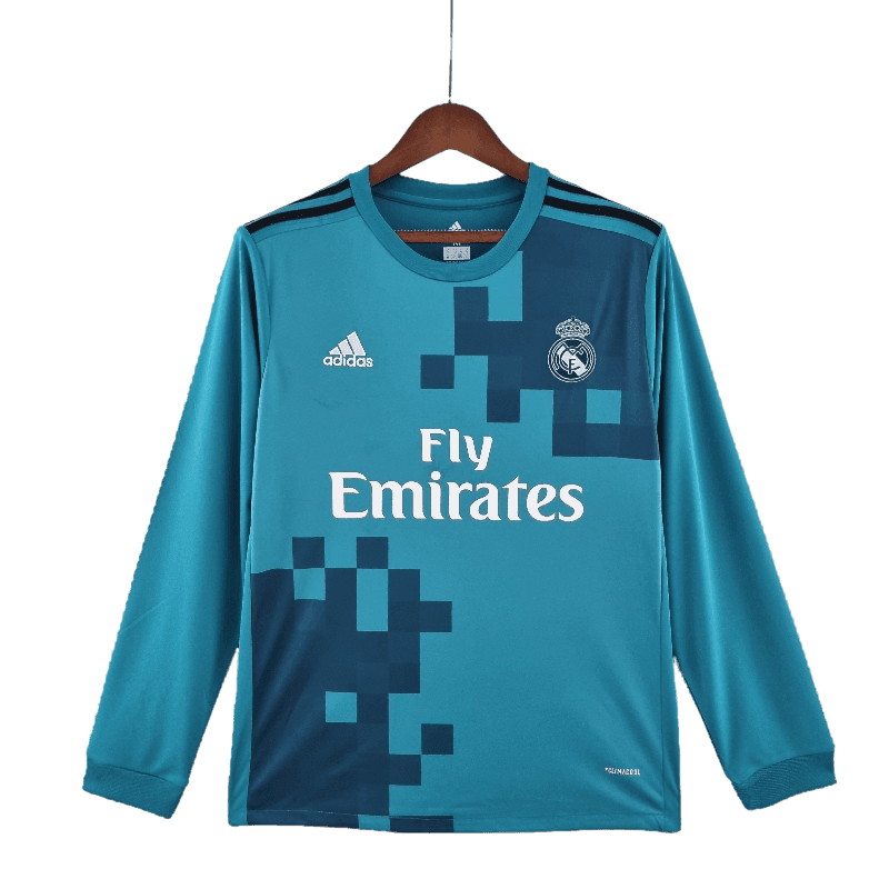 Real Madrid Retro 2017/18 Long Sleeve Third Away - JERSEYS4ALL