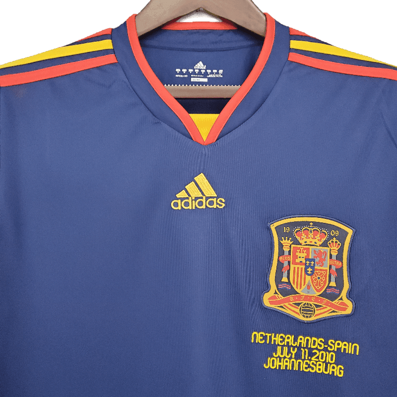 Spain Retro 2010 Long Sleeve Away - JERSEYS4ALL