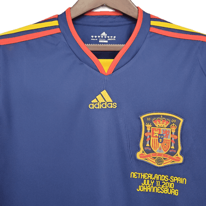 Spain Retro 2010 Long Sleeve Away - JERSEYS4ALL