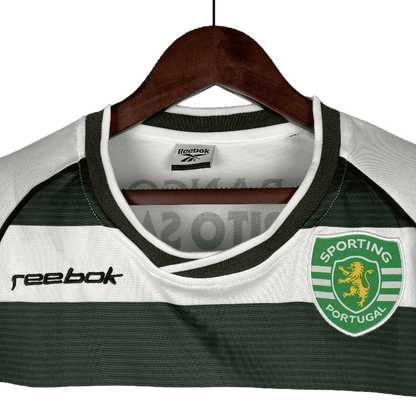 Sporting Lisbon Retro Long Sleeve 2001/03 Home - JERSEYS4ALL