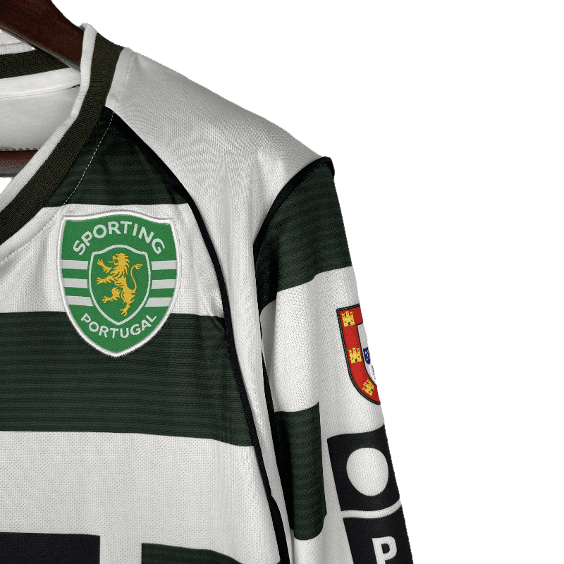 Sporting Lisbon Retro Long Sleeve 2001/03 Home - JERSEYS4ALL